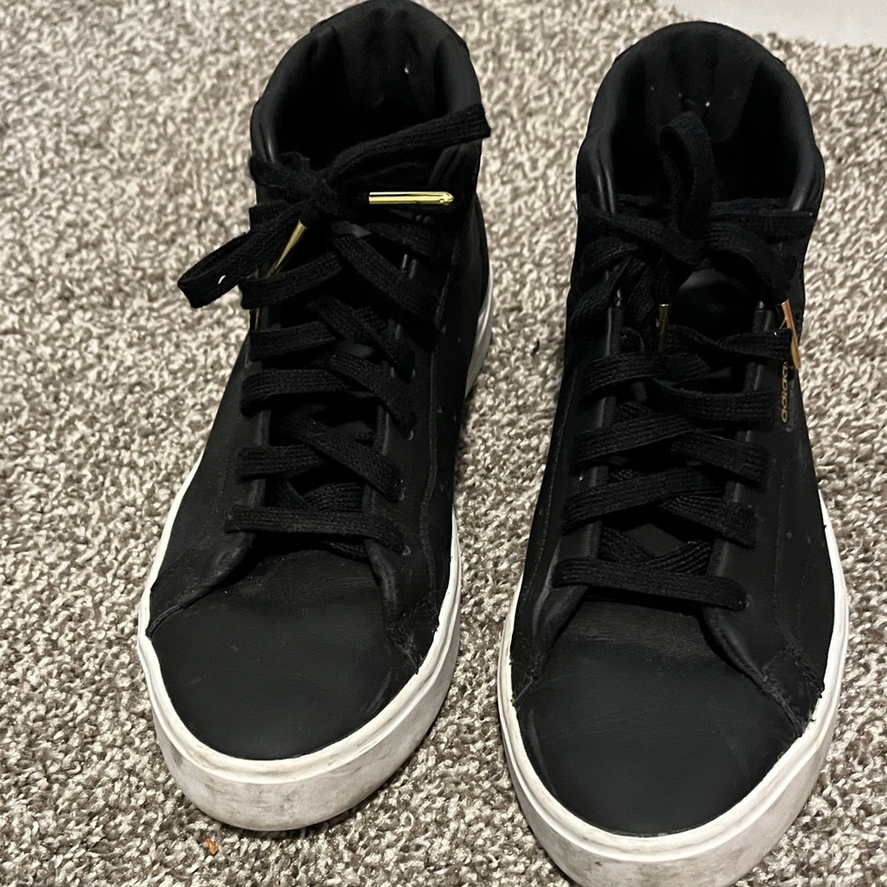 Adidas Black Sneakers with White Accents